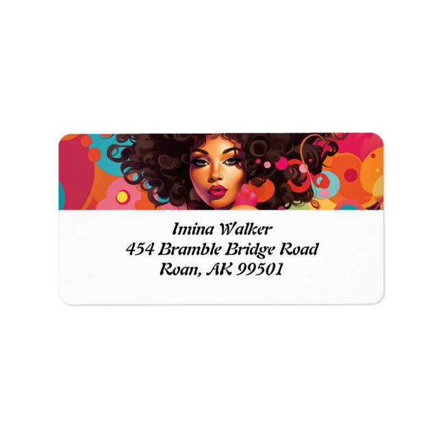 Fett, schön und Pop: Diva-ish Delights Label Adressaufkleber (Vorne)