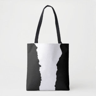Fett Schwarz mit klassischem Weiß Stylisch Einziga Tasche