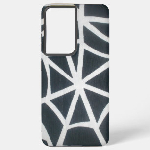 Fett Schwarz-Weiß-Spider-Webgeometrie Samsung Galaxy Hülle