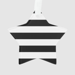 Fett-Schwarz-Weiß-Streifen-Design Ornament