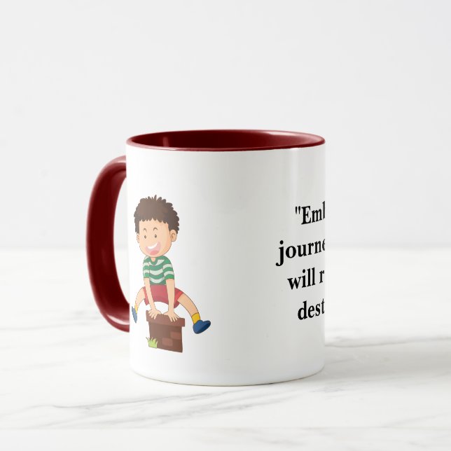 Fett Schwarze Inspiration Zitate Tasse (Vorderseite Links)