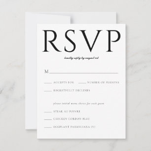 Fett Serif Classic UAWG Insert-Karte RSVP Karte