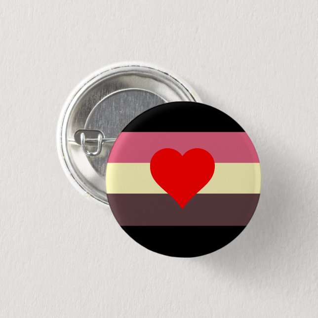 Fett Stolz Flagge Button (Vorne & Hinten)