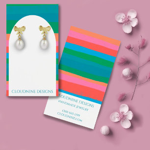 Fett Streifen Arch Earring Juwelier Display Card