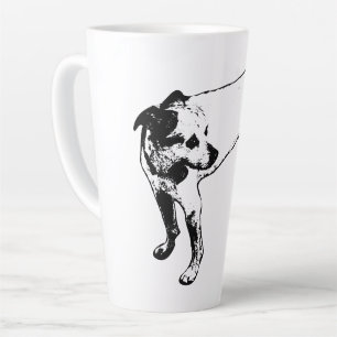 Fett Terrier Mix Ganzkörperprofil Tasse