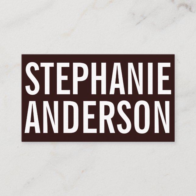 Fett Text Deep Red Visitenkarte (Vorderseite)