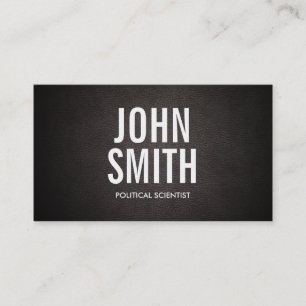 Fett Text Political Scientist Business Card Visitenkarte