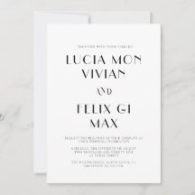 Fett Text Schwarz und Weiß Chic Moderne Hochzeit