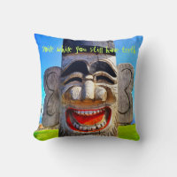 Fett Totem Laughing Holz Gesicht Foto Lächeln Zita