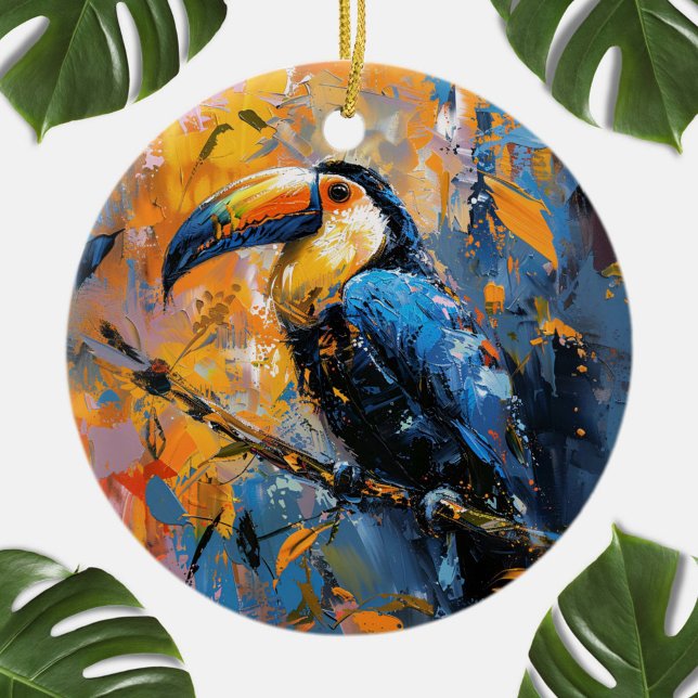 Fett-Toucan-Ölgemälde Keramik Ornament (Von Creator hochgeladen)