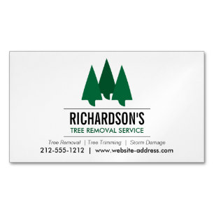 Fett-Tree-Service-Logo Magnetische Visitenkarte