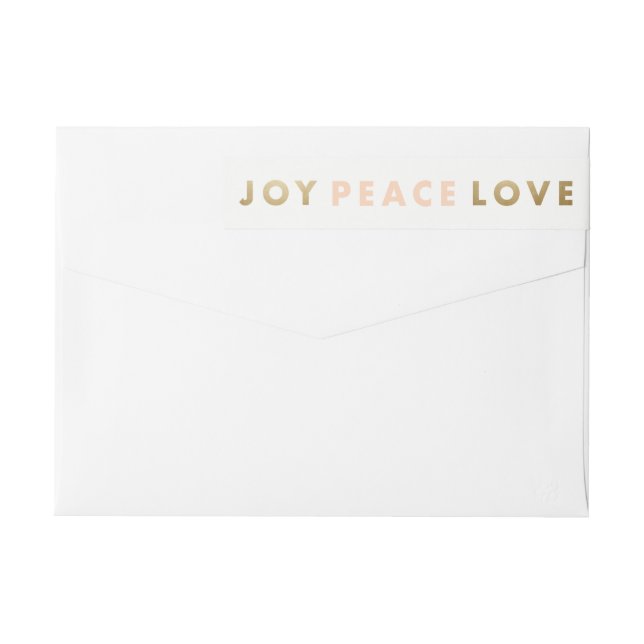 Fett Typ Joy Peace Liebe Holiday Rücksendeadresse (Rückseite)