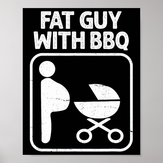 Fett Typ mit Grillen Poster (Vorne)
