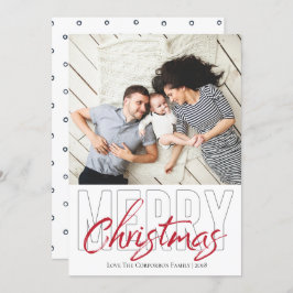 Fett Typ Moderne frohe Weihnachtskarte Einladung