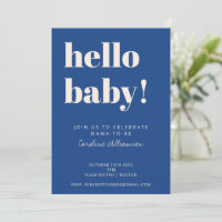 Fett Typografie Blau Moderne Niedliche Babydusche
