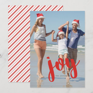 Fett Typografie Joy Foto Holiday Card Einladung
