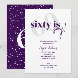 Fett Typografie mit Kalligrafie 60 ist Sexy Geburt Einladung