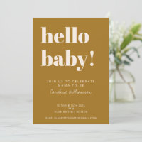 Fett Typografie Moderne Mustard Gold Baby Dusche