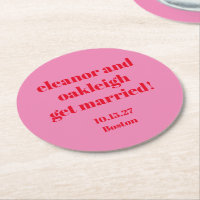 Fett Typografie rosa Moderne Hochzeit Custom