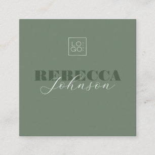 Fett Typografie Script Custom Logo Minimal Modern Quadratische Visitenkarte