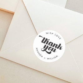 Fett Typografie Wedding Round Sticker