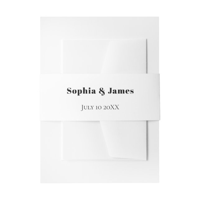Fett Typografie White Minimalistisch Wedding Einladungsbanderole (Vorderseite Beispiel)