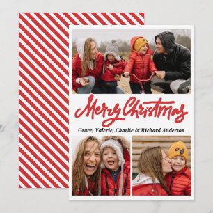 Fett Typografisches Foto Weihnachtskarte Einladung