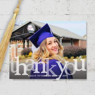 Fett überlagerte Abschluss Danke Postkarte