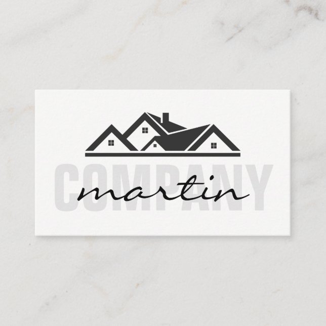 Fett und Curry Text Real Anwesen Icon Visitenkarte (Vorderseite)