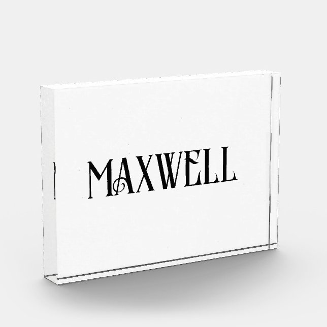 Fett und eleganter Name der schwarzen Familie Fotoblock (Links)