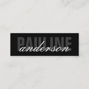 Fett und Extravaganter Text Mini Visitenkarte