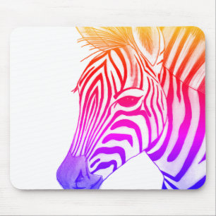 Fett und farbig zeichnend Zebra Mousepad