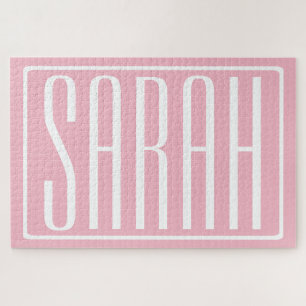 Fett und modern Ihr Name oder Wort   Rosa weiß