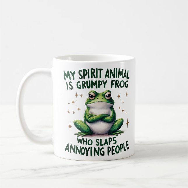 Fett- und Sassy-Frog-Zitat Grafisch Kaffeetasse (Links)