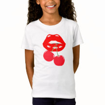 Fett und spielerisch - Red Lips T-Shirt für Mädche