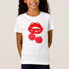 Fett und spielerisch - Red Lips T-Shirt für Mädche