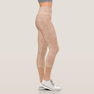 Fett und stilvolle beige Capri-Leggings Capri Leggings