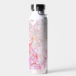 Fett Vibrant Pink Fluid Marmor Wirbel Abstrakt Kun Trinkflasche