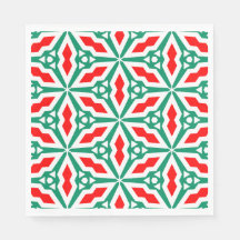Fett Weihnachten Rot und Grün Snowflake Star