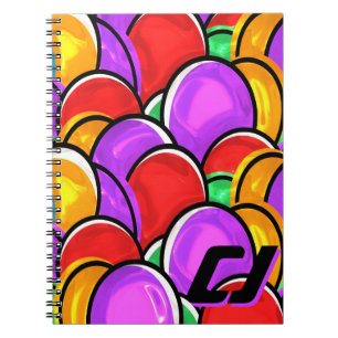 Fett Wellige Pop-Art Notizbuch mit individuellem M Notizblock