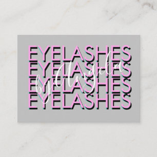 Fett Wiederholen Eyelashes Salon Nails Pink Visitenkarte