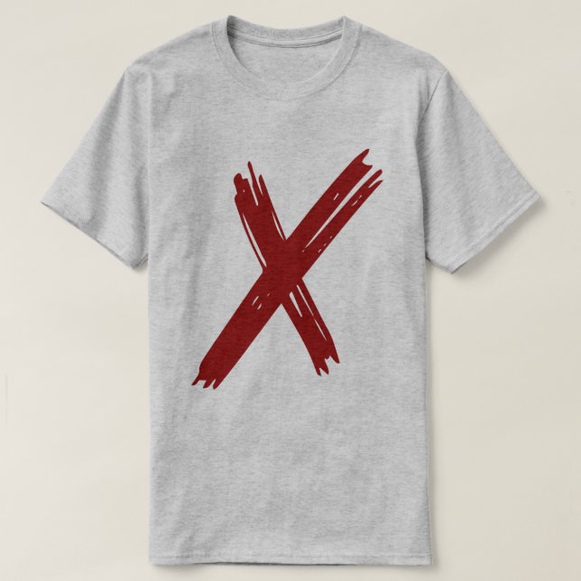 Fett X-Anweisung - Minimalistischer T - Shirt (Design vorne)