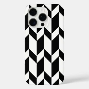 Fett Zwei-Tonen-Pfeil Zickzack Streifen Schwarz &  iPhone 16 Pro Hülle