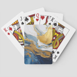 Fettabdruck von Gold und Blau Spielkarten