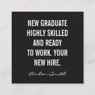 Fettangebot Quadratische Visitenkarte