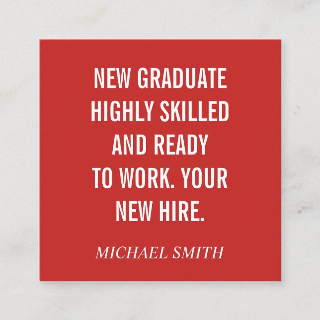 Fettangebot Quadratische Visitenkarte (Vorderseite)