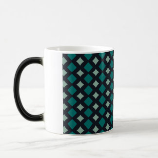 Fettblaue und Onyx-Geometrie-Kaffeetasse  Verwandlungstasse