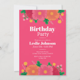 Fettblut Geburtstagsparty Einladung