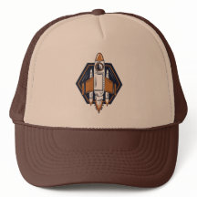 Fettbrauner Cartoon Shuttle Illustration