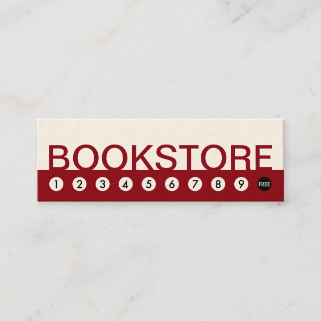 Fettdruck BOOKSTORE Kundenbindung Treuekarte (Vorderseite)